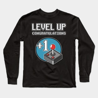 Level Up +1 Year Year Birthday Birthday Gaming Long Sleeve T-Shirt